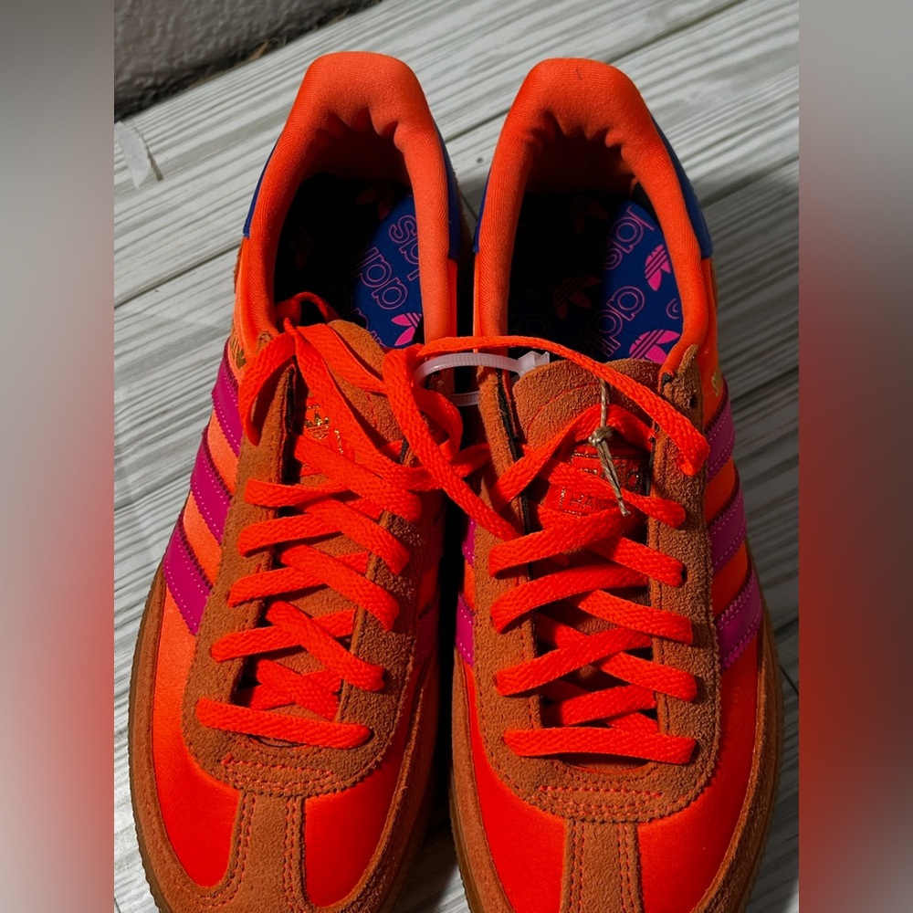 Adidas handball spezial women’s sneaker shoes Orange Pink size 5.5 JH5659 - Picture 6 of 12